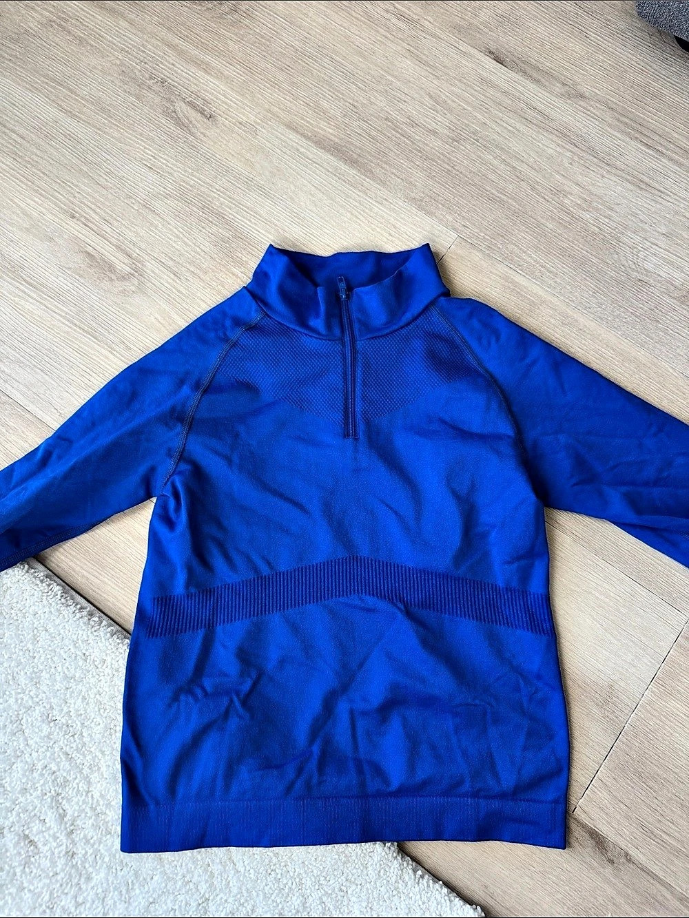 PINK Blue Half-Zip Athletic Top Like New